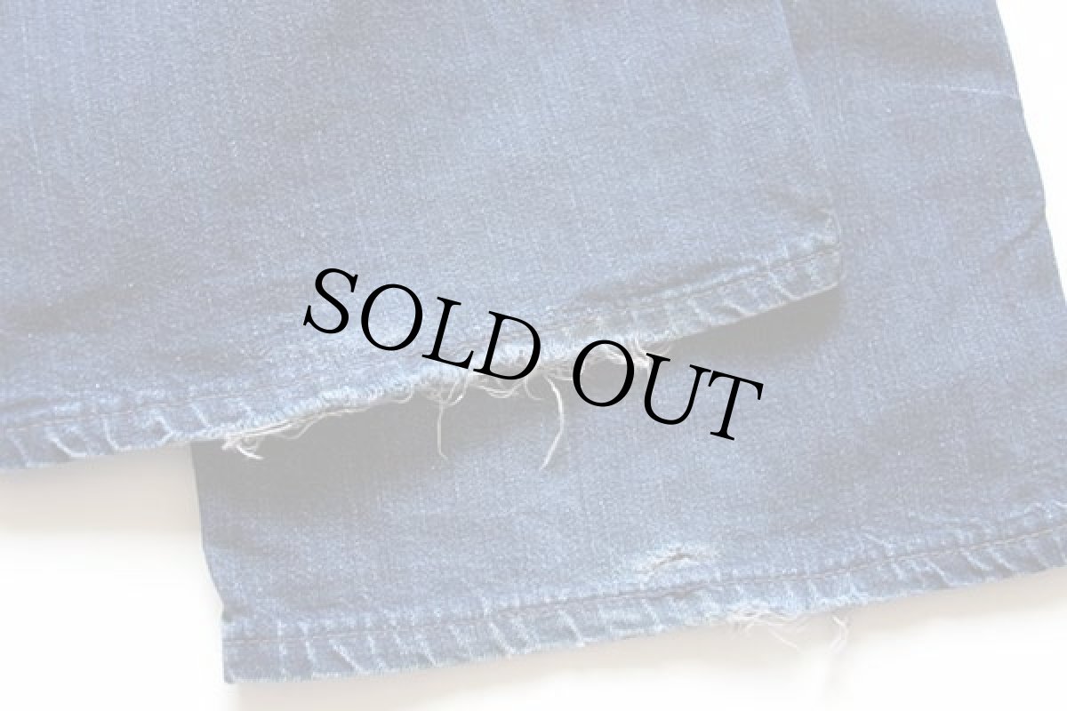 画像8: 60s UNKNOWN インディゴ デニム ペインターパンツ w33 (8)