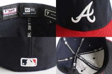 画像4: USA製 NEW ERA 59FIFTY MLB Atlanta Braves 刺繍 ツートン ベースボールキャップ 紺 7 (4)