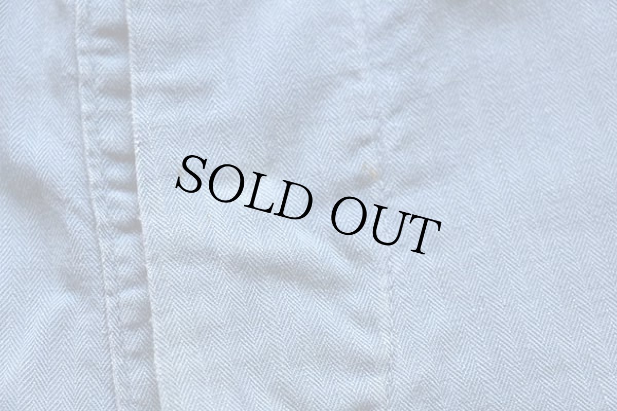 画像7: 40s UNKNOWN HBT ヘリンボーンツイル ワークパンツ ブルーグレー w35 (7)