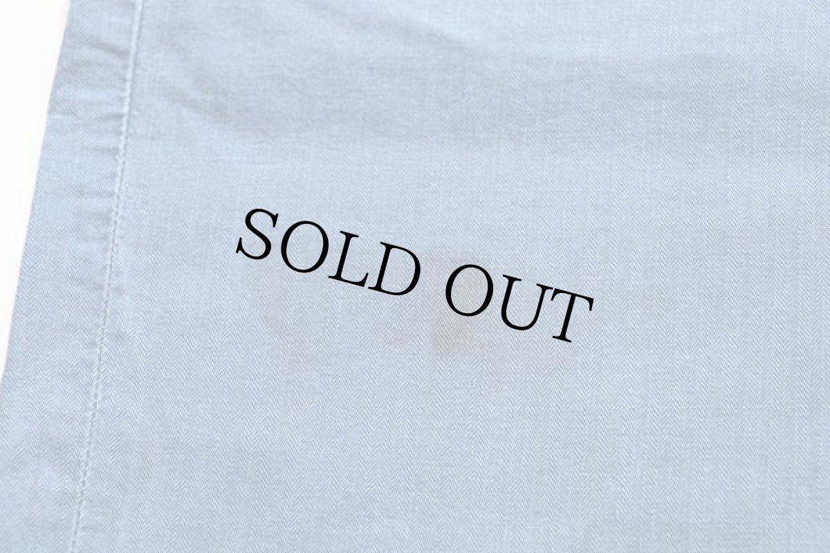 画像8: 40s UNKNOWN HBT ヘリンボーンツイル ワークパンツ ブルーグレー w35 (8)