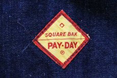 画像6: 50s USA製 PENNEY'S PAYDAY インディゴ デニム オーバーオール (6)