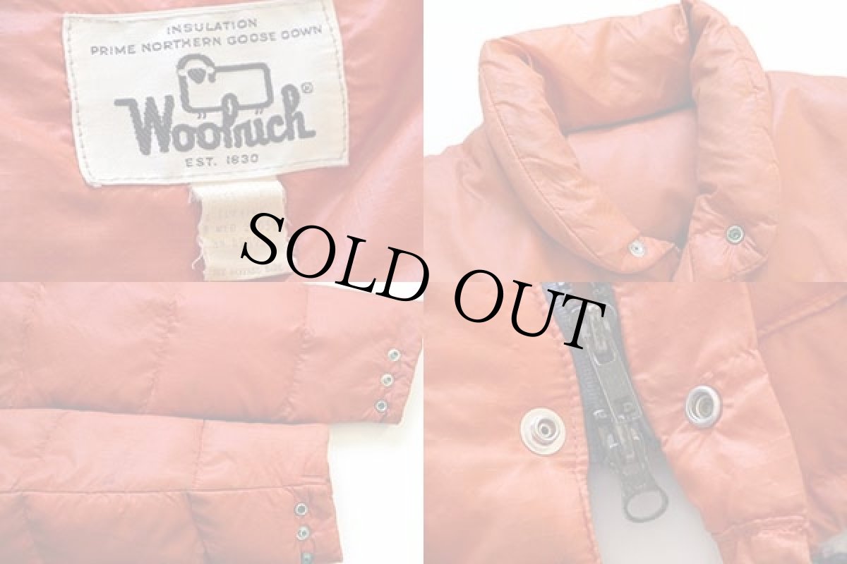 画像5: 70s Woolrichウールリッチ ナイロン ダウンジャケット オレンジ M (5)