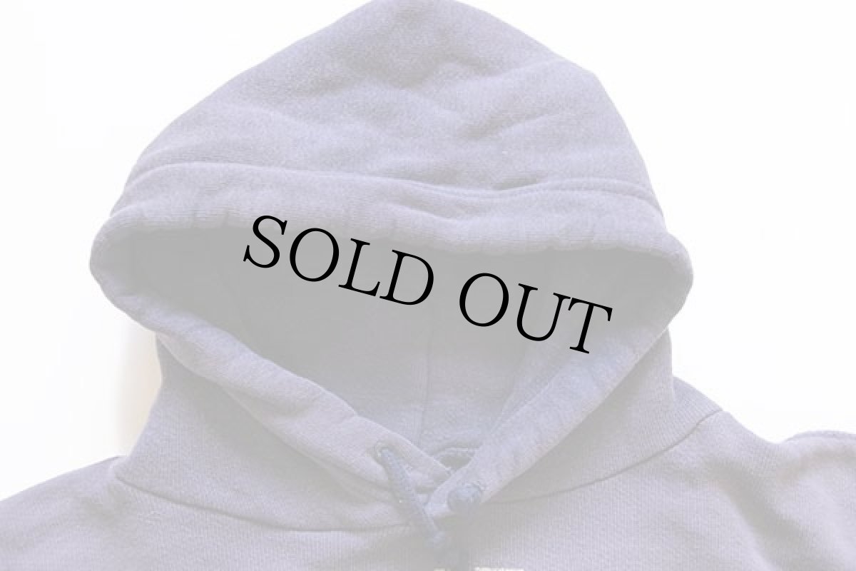 画像4: 50s CHESTNUT HILL COLLEGE コットン スウェットパーカー ナス紺 フェード (4)