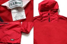 画像3: 90s L.L.Bean ナイロン アノラックパーカー 赤 KIDS M (3)