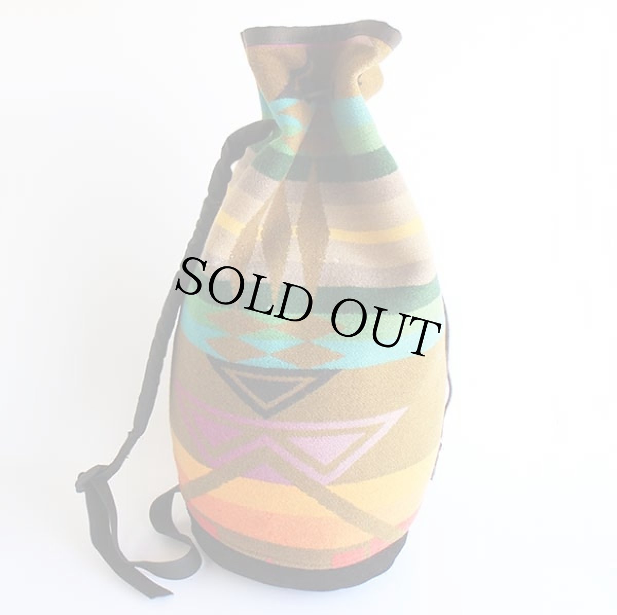 画像2: 80s USA製 PENDLETONペンドルトン ネイティブ柄 ボトムレザー ウール ブランケット ワンショルダーバッグ (2)