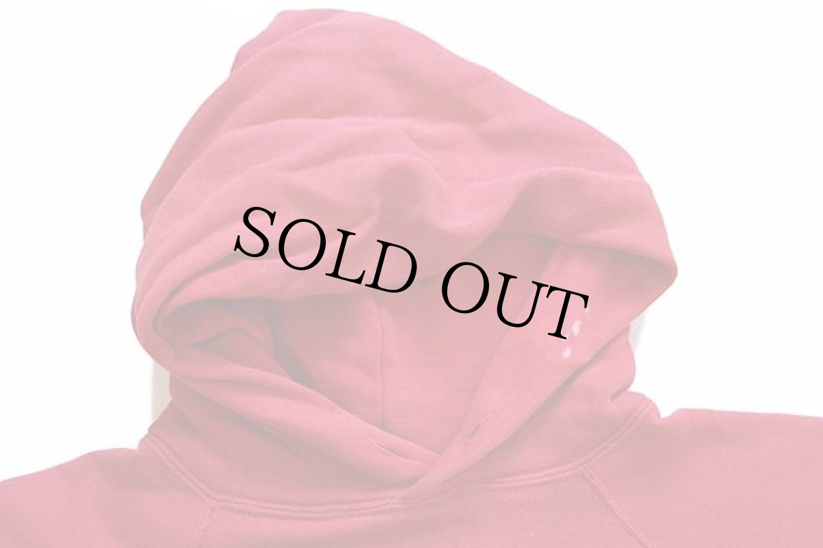 画像3: 60s UNKNOWN 無地 コットン スウェットパーカー 赤 (3)