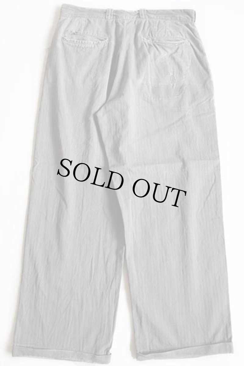 画像3: 50s Master Garment パッチワーク リペア HBT ヘリンボーンツイル ワークパンツ ボロ グレー W34 (3)