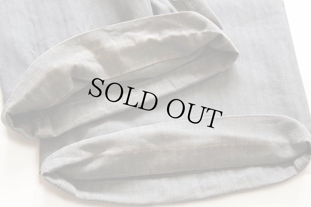 画像9: 50s Master Garment パッチワーク リペア HBT ヘリンボーンツイル ワークパンツ ボロ グレー W34 (9)