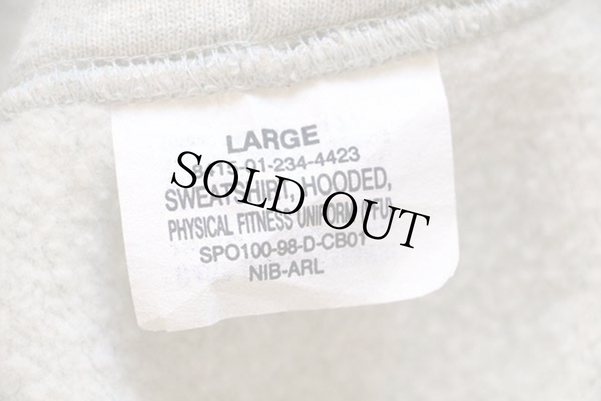 画像4: 90s 米軍 U.S.ARMY PFU スウェット ジップパーカー 杢ライトグレー L (4)