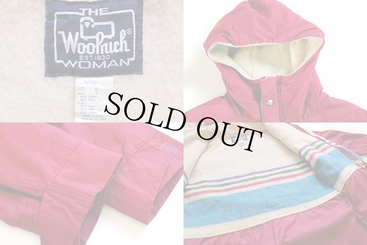 画像3: 80s USA製 Woolrichウールリッチ ウールライナー マウンテンパーカー 濃ピンク W-S (3)