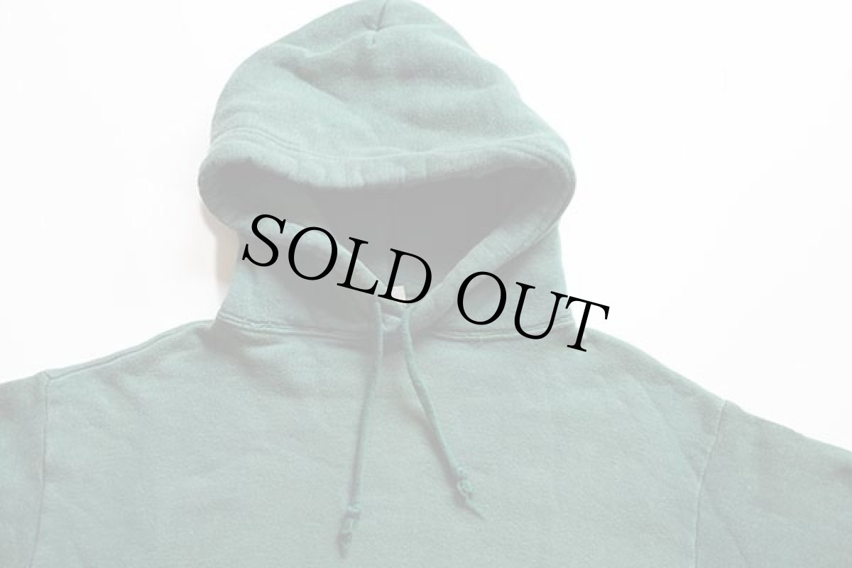 画像3: 50s SEARS 無地 コットン スウェットパーカー 緑 フェード L (3)