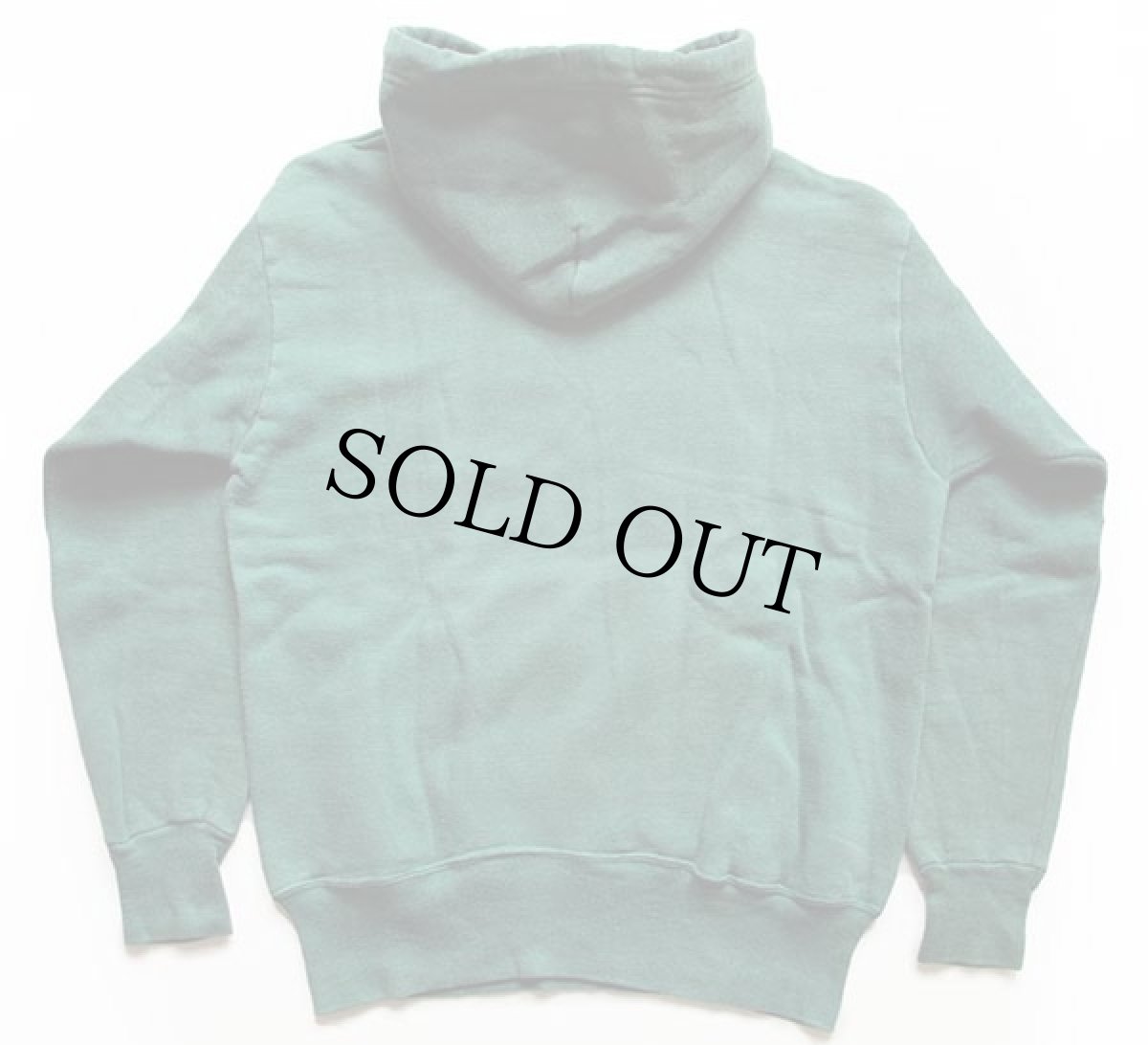 画像2: 50s SEARS 無地 コットン スウェットパーカー 緑 フェード L (2)