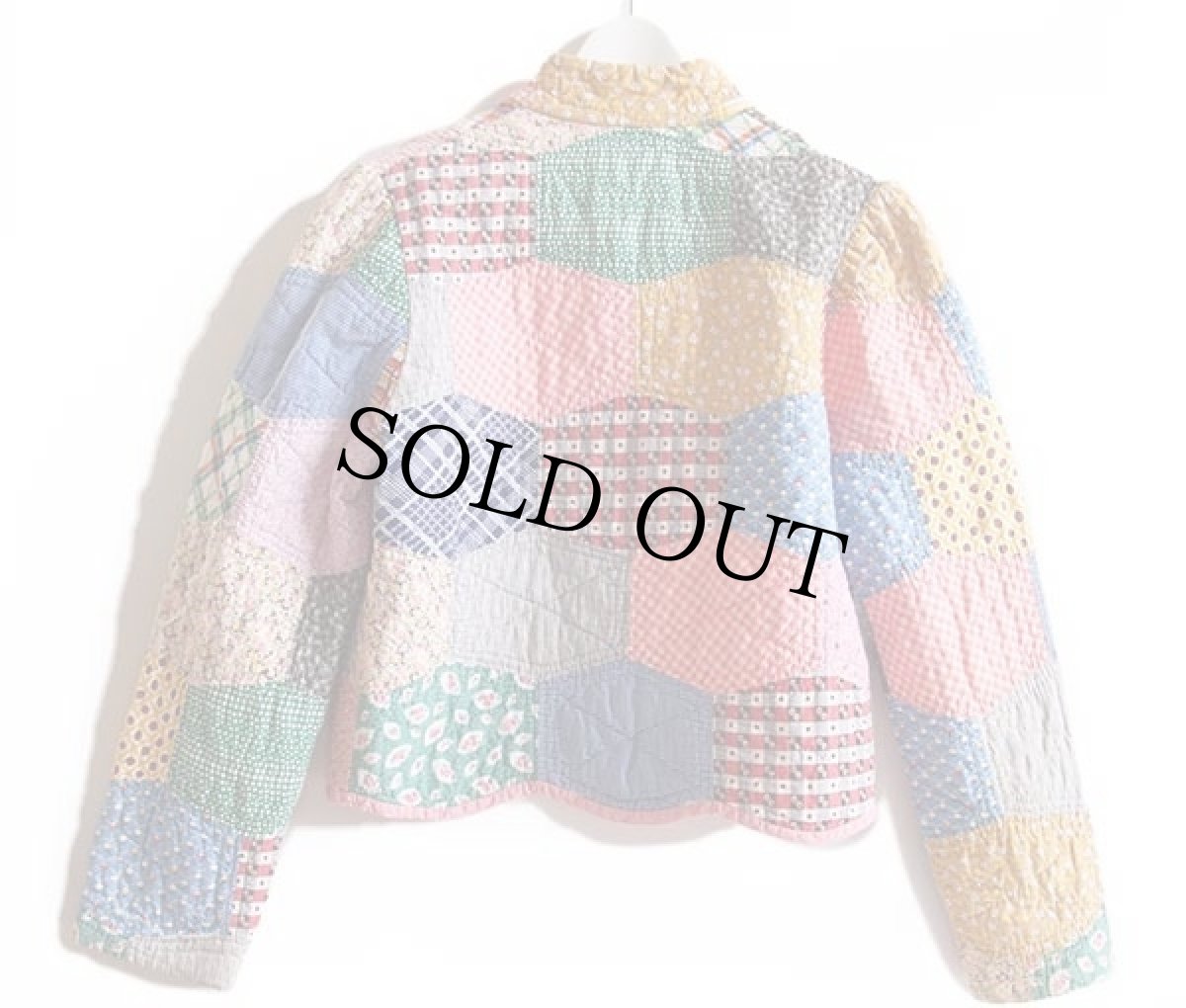 画像2: 70s Kwilt Kreations ハンドメイド パッチワーク スタンドカラー キルティングジャケット (2)