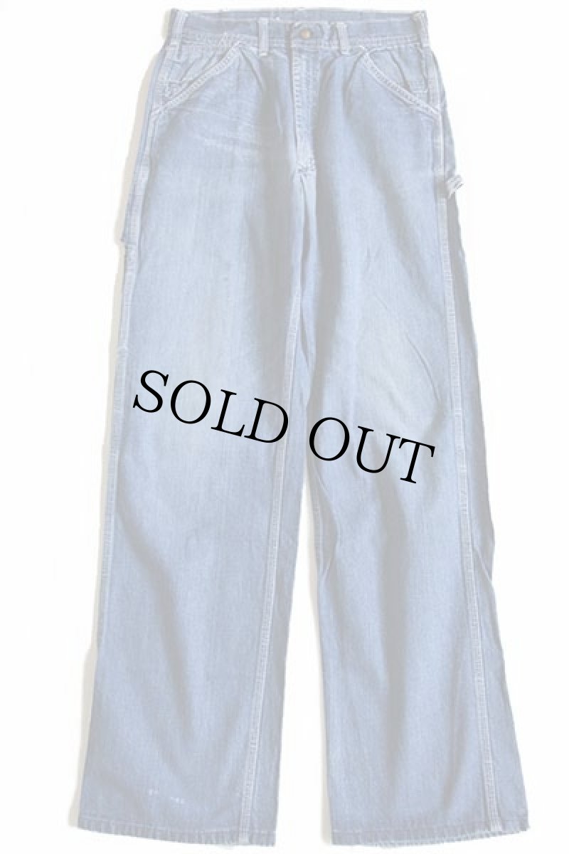 画像2: 70s Leeリー インディゴ デニム ペインターパンツ w31 (2)