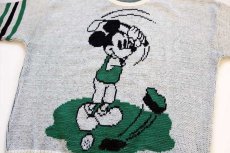 画像3: 70s ミッキー マウス ゴルフ ジャガード アクリルニット セーター (3)