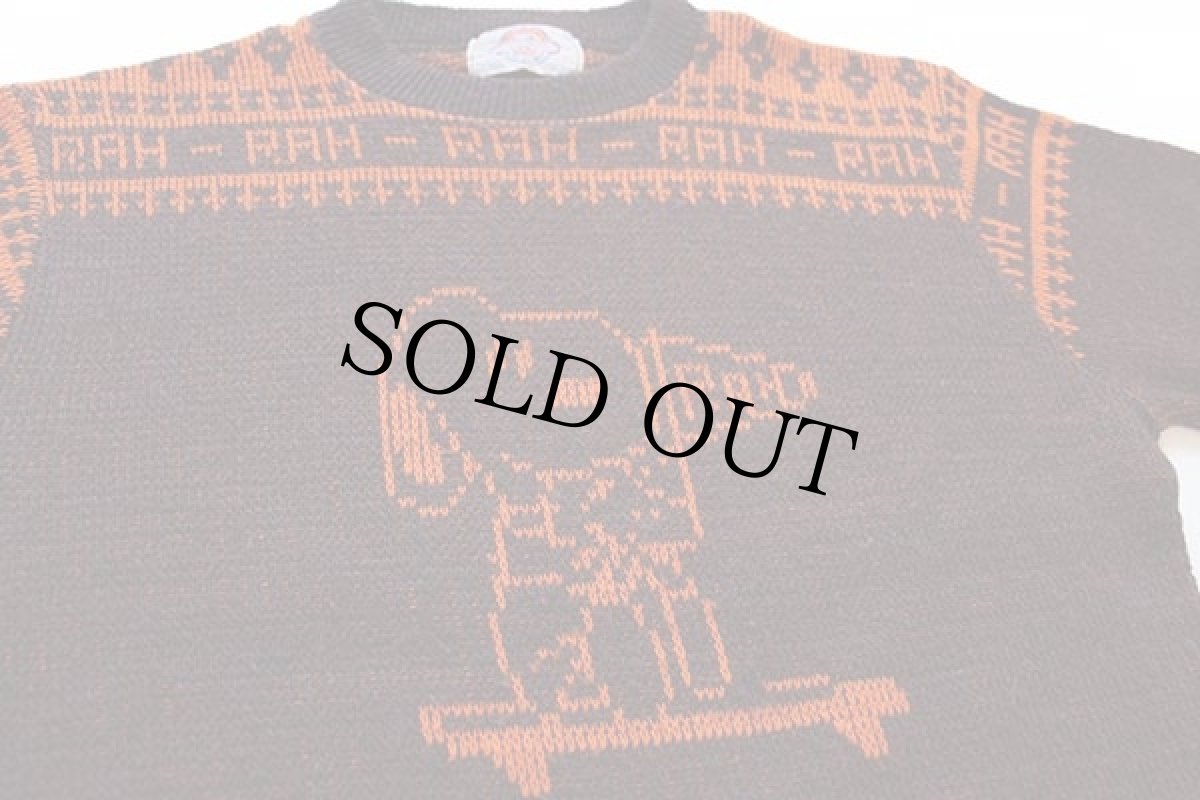 画像3: 70s Arrow SNOOPY スヌーピー ウッドストック ジャガード アクリルニット セーター M (3)