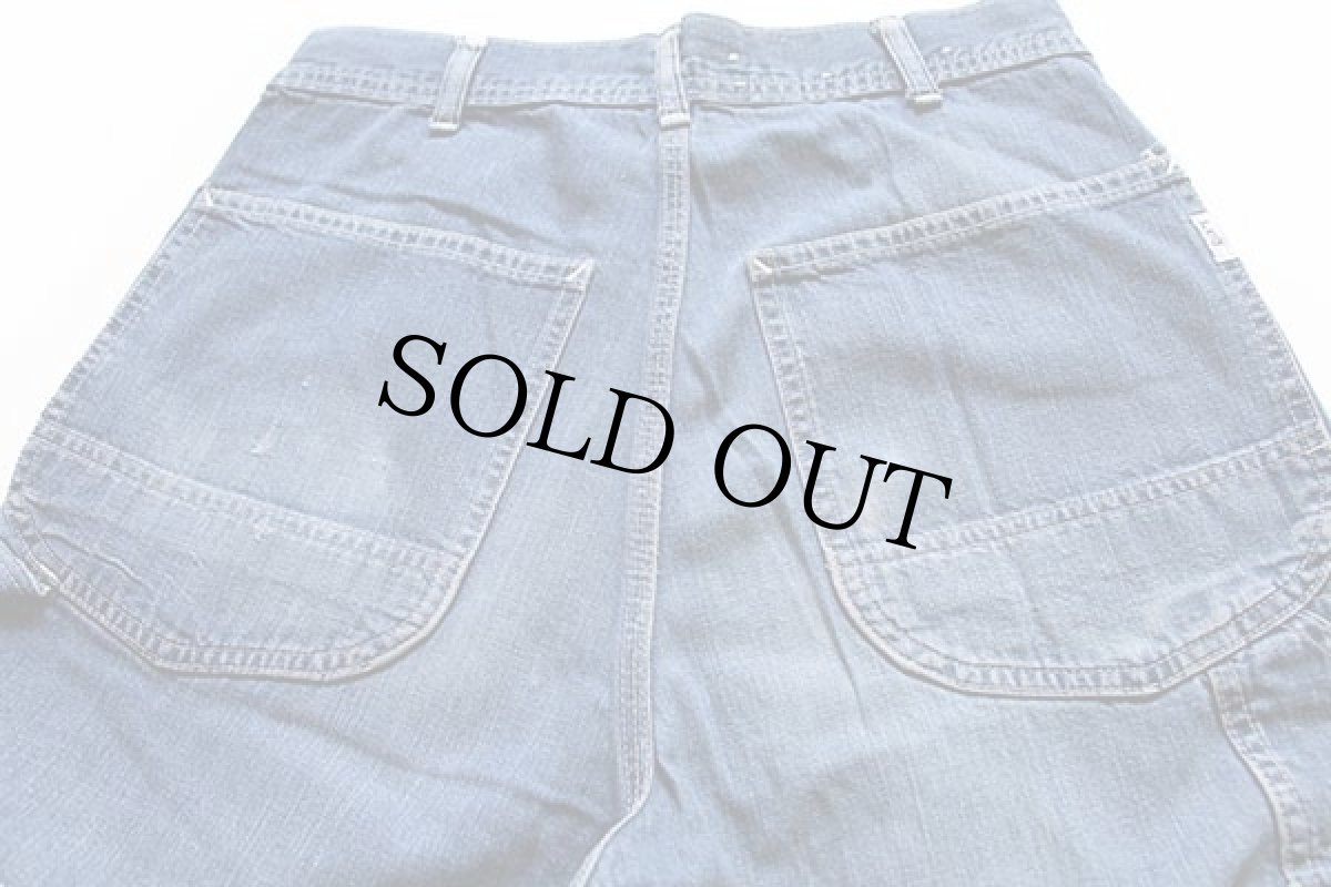 画像5: 70s Leeリー インディゴ デニム ペインターパンツ w31 (5)