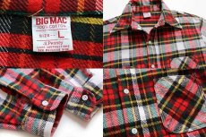 画像3: 70s JCPenney BIGMACビッグマック タータンチェック コットン フランネルシャツ L (3)