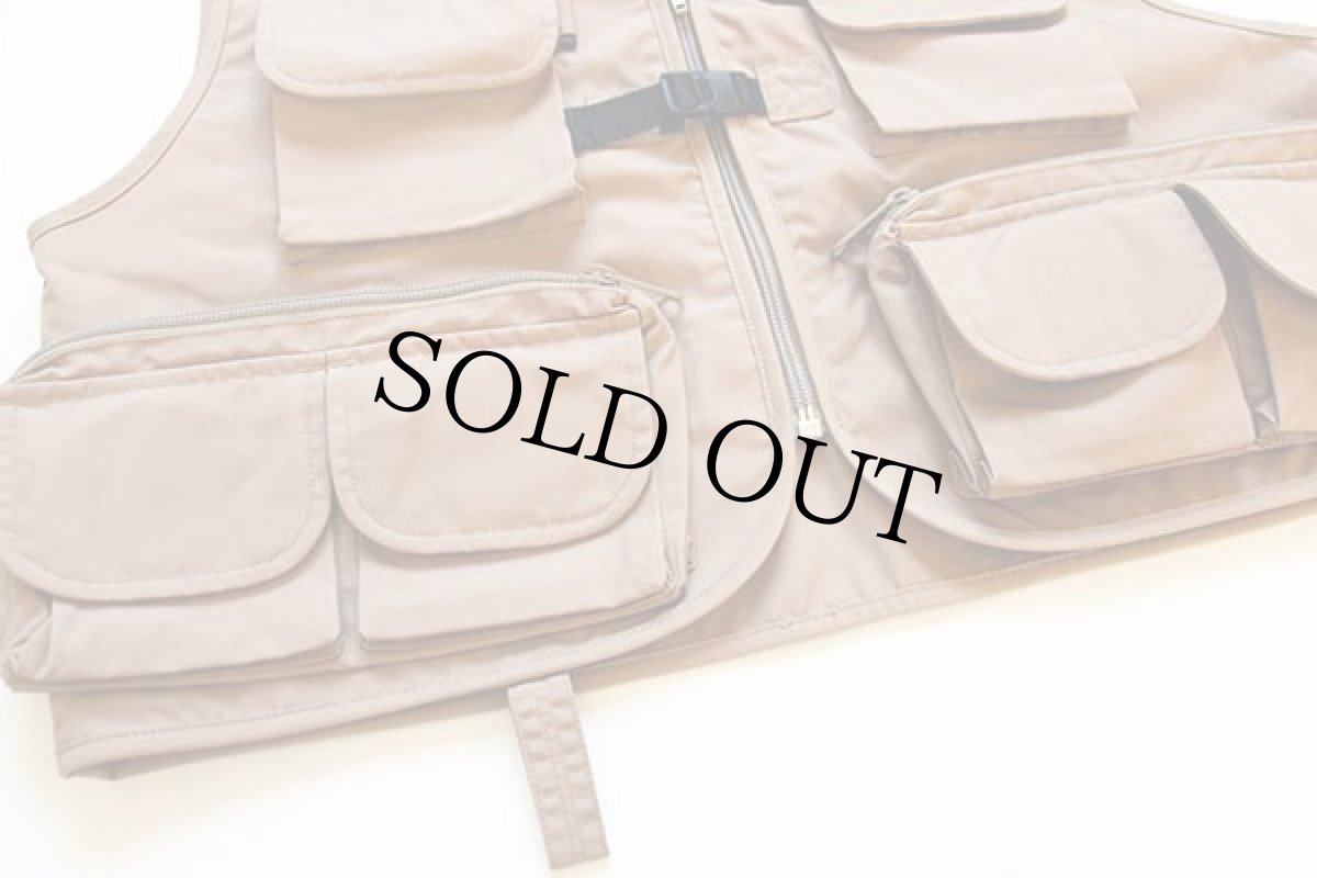 画像6: L.L.Bean パッチ付き フィッシングベスト カーキ S (6)