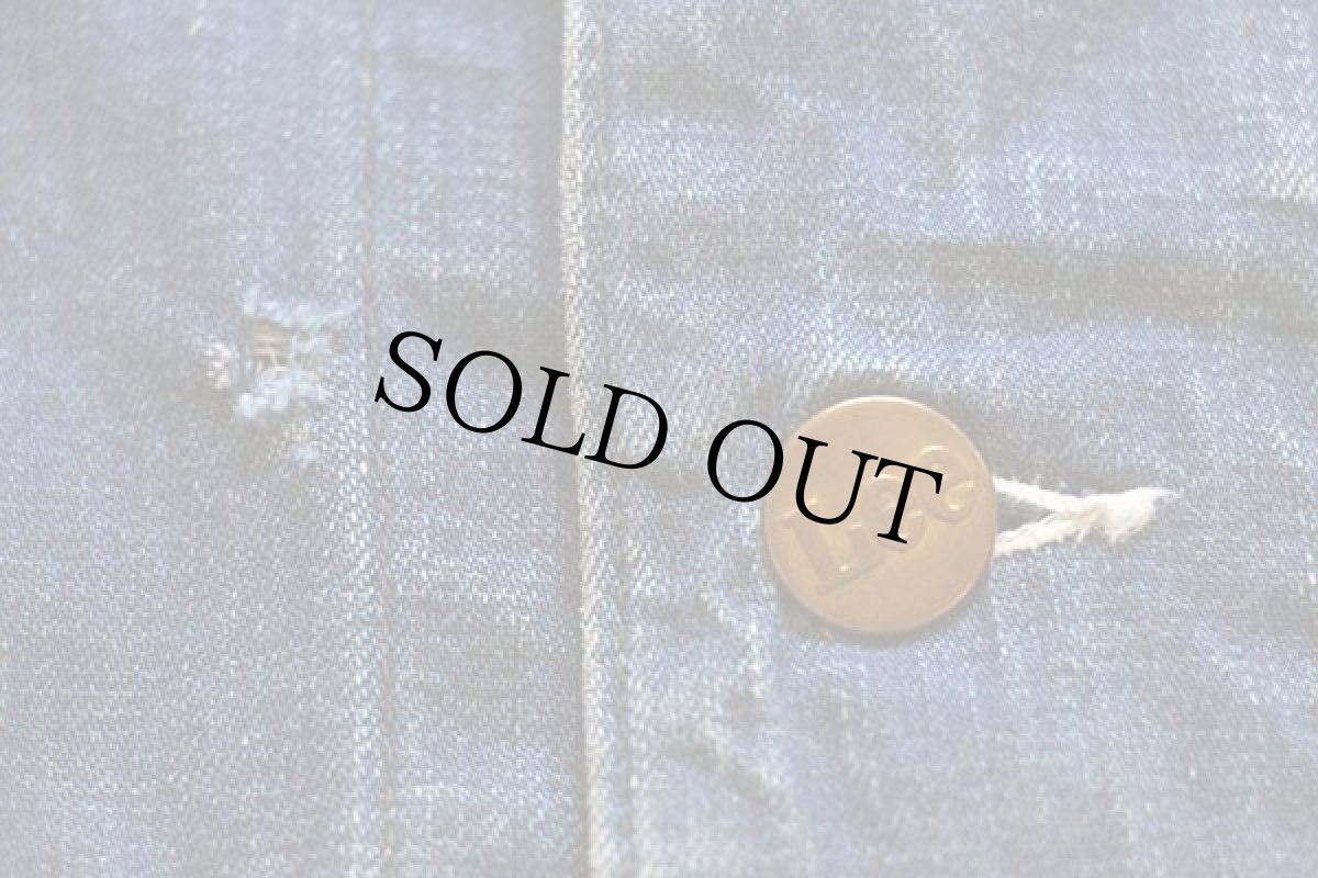 画像5: 60s USA製 Leeリー 91-J JELT DENIMジェルトデニム カバーオール 40 (5)