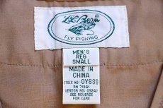 画像4: L.L.Bean パッチ付き フィッシングベスト カーキ S (4)