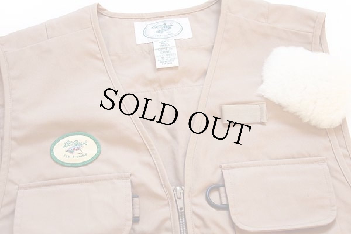 画像3: L.L.Bean パッチ付き フィッシングベスト カーキ S (3)