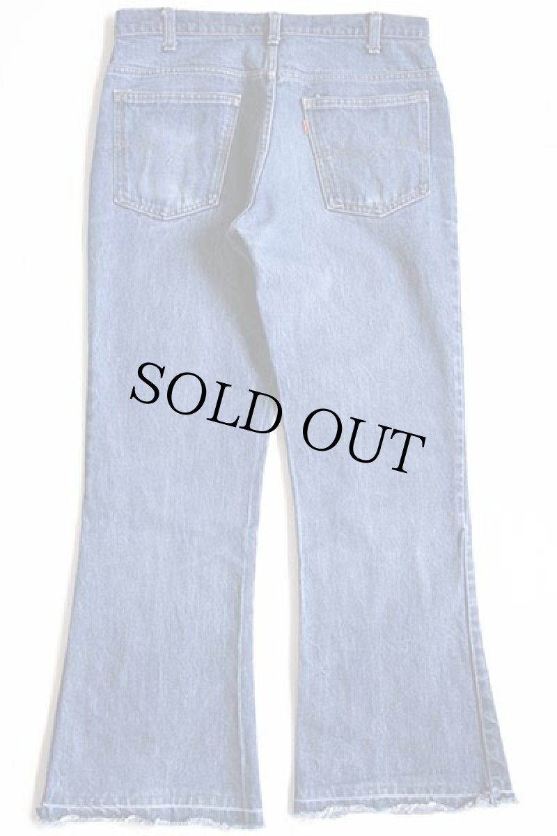 画像3: 80s USA製 Levi'sリーバイス 646 カットオフ デニムパンツ w34★ベルボトム (3)