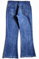 画像3: 80s USA製 Levi'sリーバイス 646 カットオフ デニムパンツ w34★ベルボトム (3)