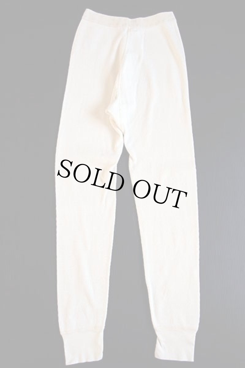 画像3: 90s 米軍 ドロワーズ コットン サーマルパンツ ナチュラル S (3)