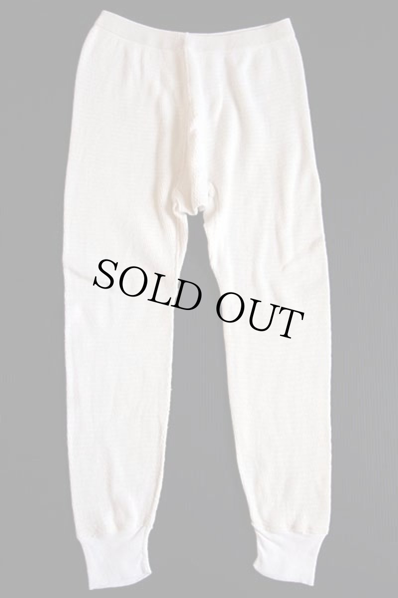 画像3: 80s USA製 BLACK SHEEP コットン サーマルパンツ ナチュラル M (3)