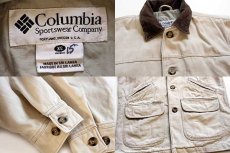 画像3: 00s Columbiaコロンビア コットン フィールドコート オフホワイト UNISEX★ジャケット (3)