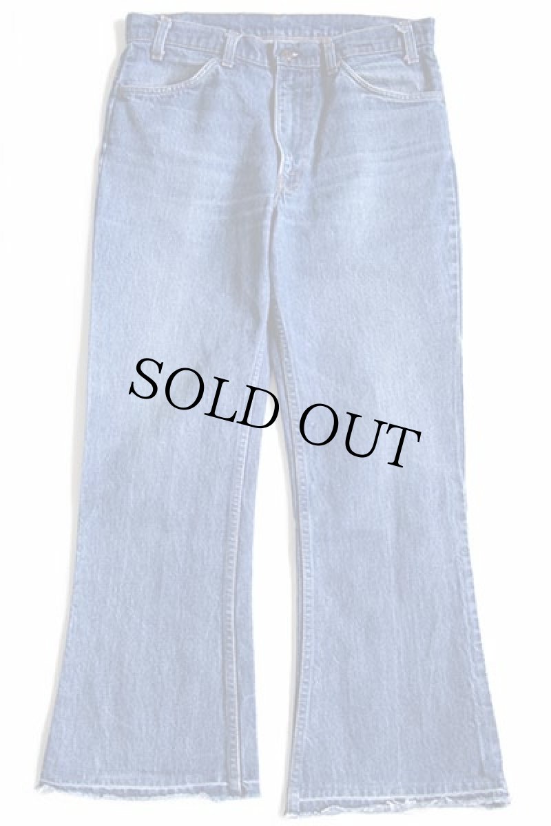 画像2: 80s USA製 Levi'sリーバイス 646 カットオフ デニムパンツ w34★ベルボトム (2)