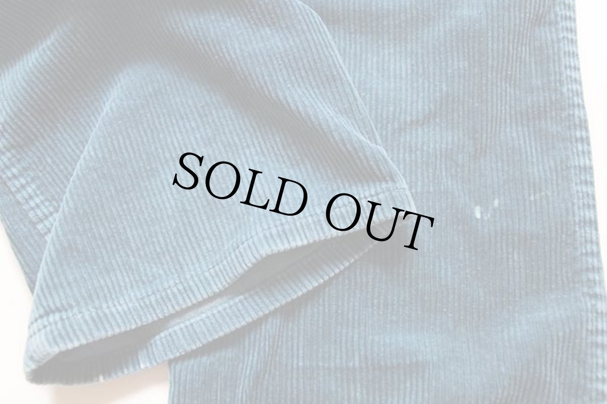 画像7: 80s Leeリー 太畝 コーデュロイパンツ 青緑 w31 (7)