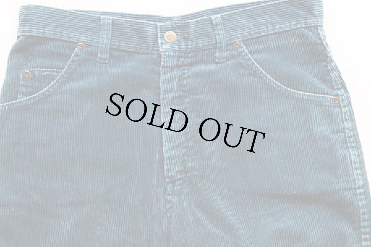 画像4: 80s Leeリー 太畝 コーデュロイパンツ 青緑 w31 (4)