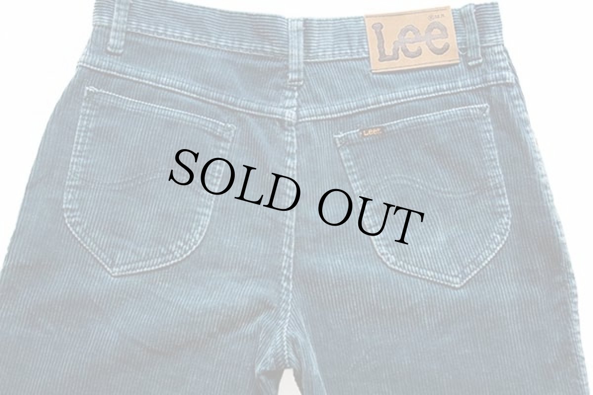 画像5: 80s Leeリー 太畝 コーデュロイパンツ 青緑 w31 (5)