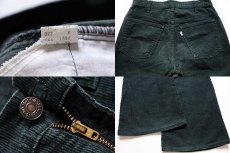 画像5: 70s USA製 Levi'sリーバイス 646 コーデュロイパンツ 深緑 w31 L33★ベルボトム (5)