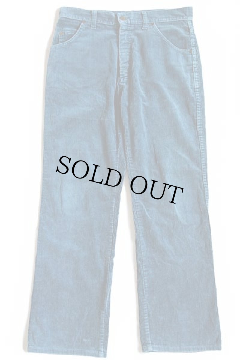 画像2: 80s Leeリー 太畝 コーデュロイパンツ 青緑 w31 (2)