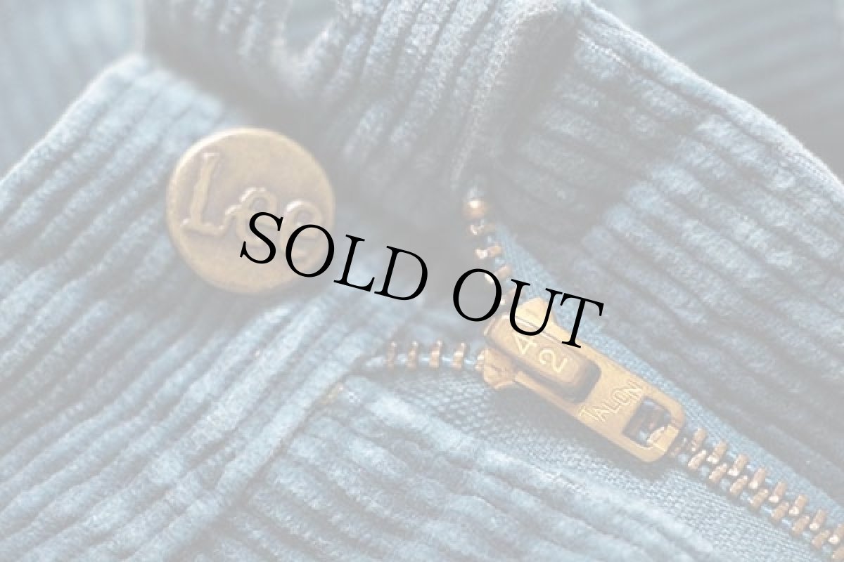 画像6: 80s Leeリー 太畝 コーデュロイパンツ 青緑 w31 (6)