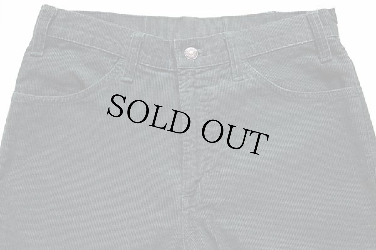 画像4: 70s USA製 Levi'sリーバイス 646 コーデュロイパンツ 深緑 w31 L33★ベルボトム (4)