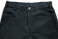 画像4: 70s USA製 Levi'sリーバイス 646 コーデュロイパンツ 深緑 w31 L33★ベルボトム (4)