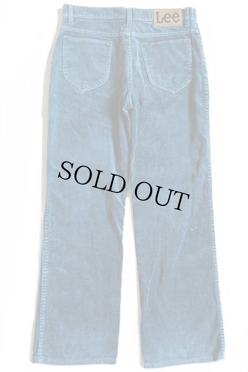 画像3: 80s Leeリー 太畝 コーデュロイパンツ 青緑 w31 (3)