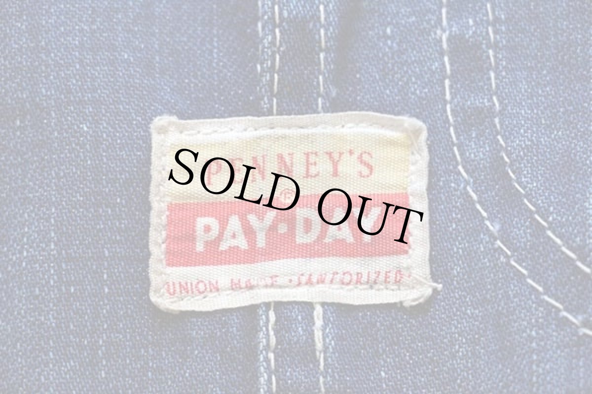 画像3: 50s PENNEY'S PAYDAY インディゴ デニム カバーオール (3)
