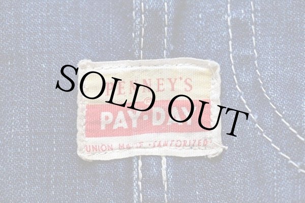 50s PENNEY'S PAYDAY インディゴ デニム カバーオール - Sixpacjoe Web