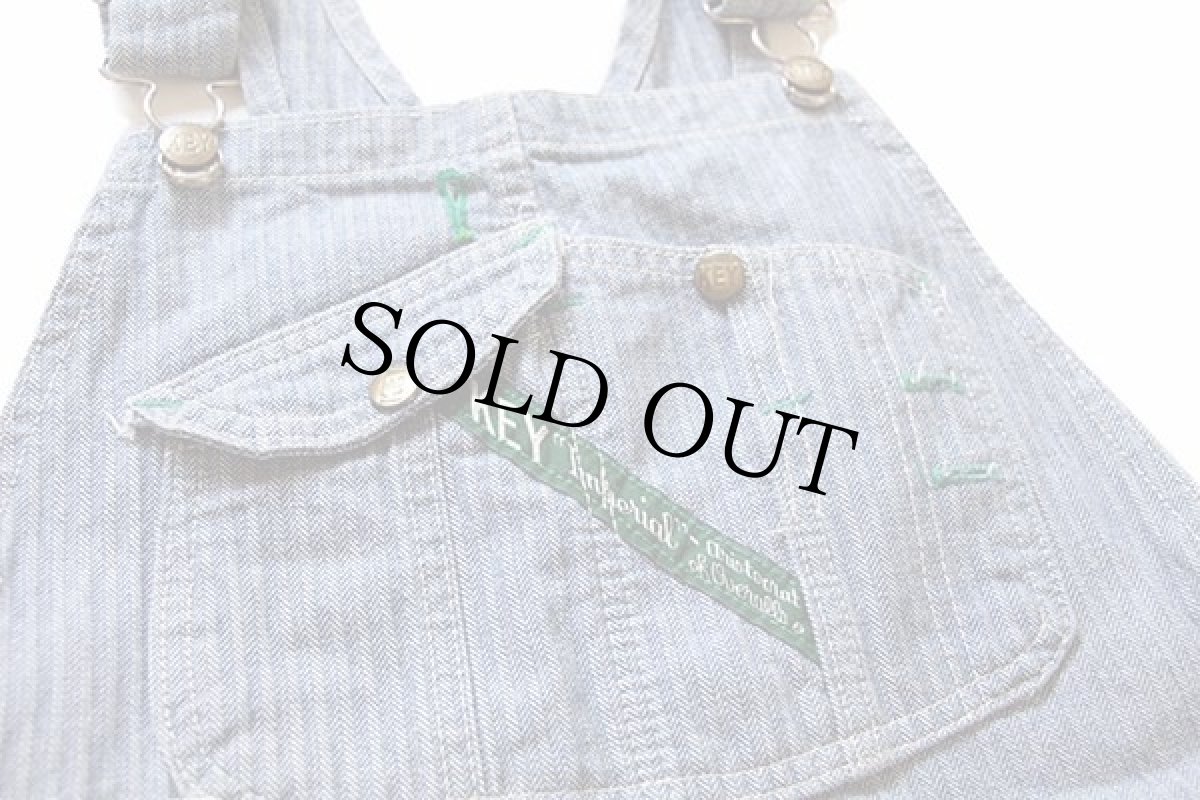 画像4: 80s USA製 KEY Imperial HBT ヘリンボーンツイル オーバーオール w32 (4)