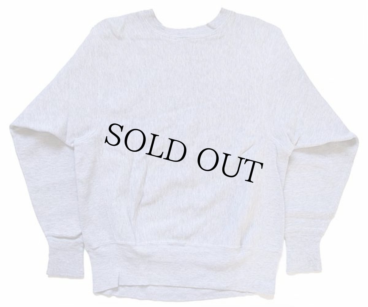 画像2: 70s USA製 Championチャンピオン 単色タグ PHILLIPS ACADEMY 染み込みプリント リバースウィーブ スウェット 杢グレー M (2)