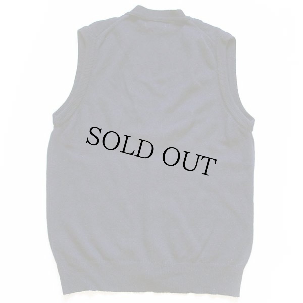 画像2: 90s アイルランド製 L.L.Bean ラムウールニット ベスト カーディガン 紺 S (2)