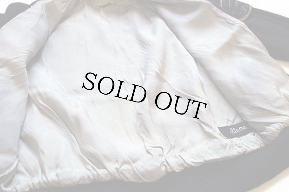 画像5: 60s Burean Holloway パッチ付き メルトン ウール スタジャン ナス紺 40 (5)