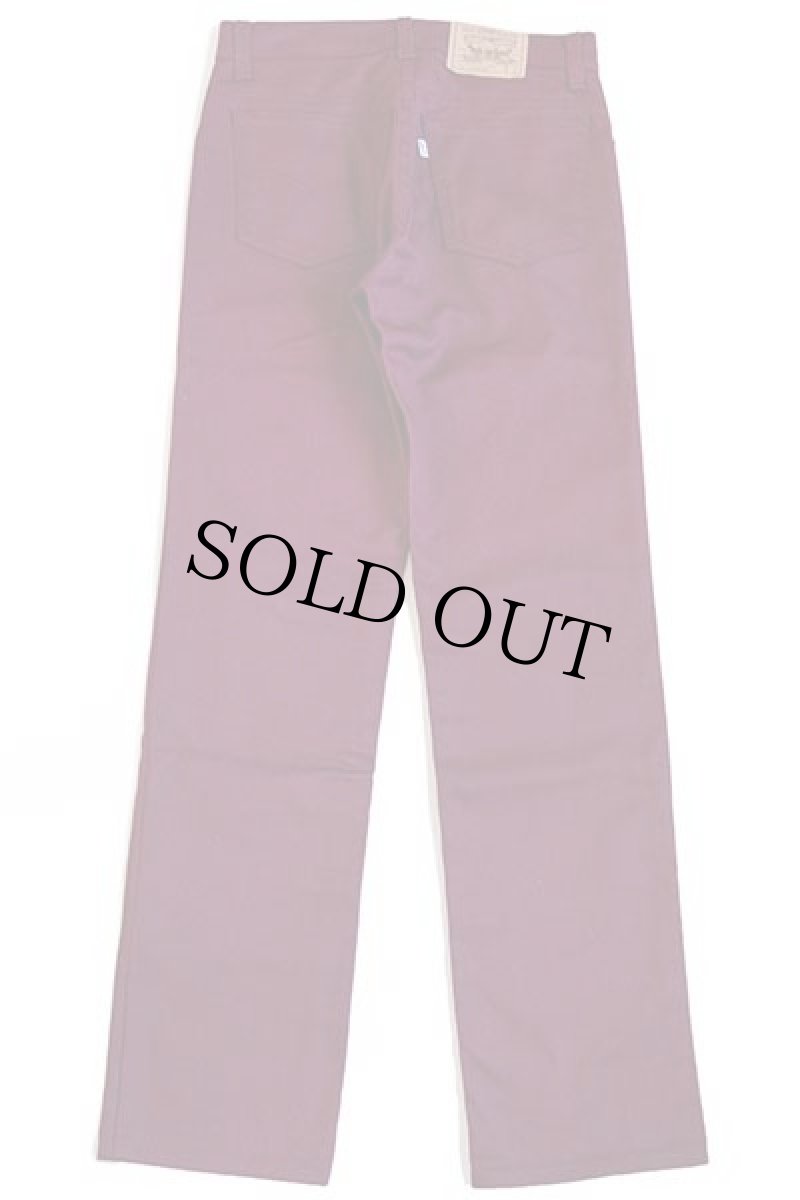 画像3: 80s USA製 Levi'sリーバイス 707 ツイルパンツ バーガンディ w28 (3)