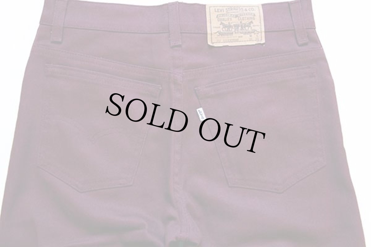 画像5: 80s USA製 Levi'sリーバイス 707 ツイルパンツ バーガンディ w28 (5)