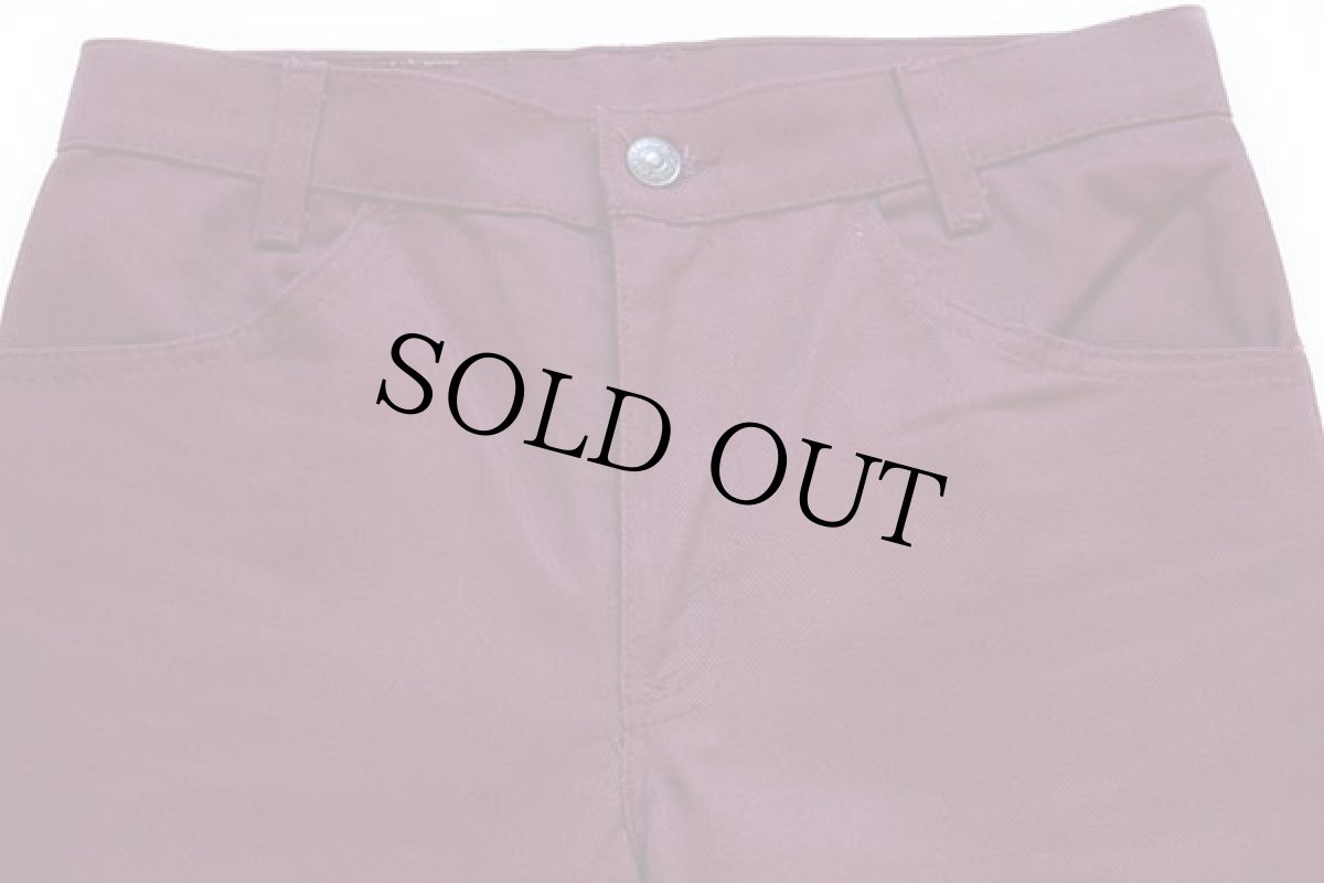 画像4: 80s USA製 Levi'sリーバイス 707 ツイルパンツ バーガンディ w28 (4)